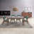 63" Bevis Rectangular Dining Table, Engineered Stone Top & Walnut Finish
