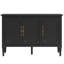 Armoire de rangement à 3 portes avec tablettes réglables et pieds tournés-595636895