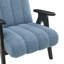 Fauteuil - bleu, rembourrage doux, décor moderne en bois massif avec dossier-116617679