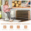 Solid Wood Standard Wine Bottle Rack Yellow