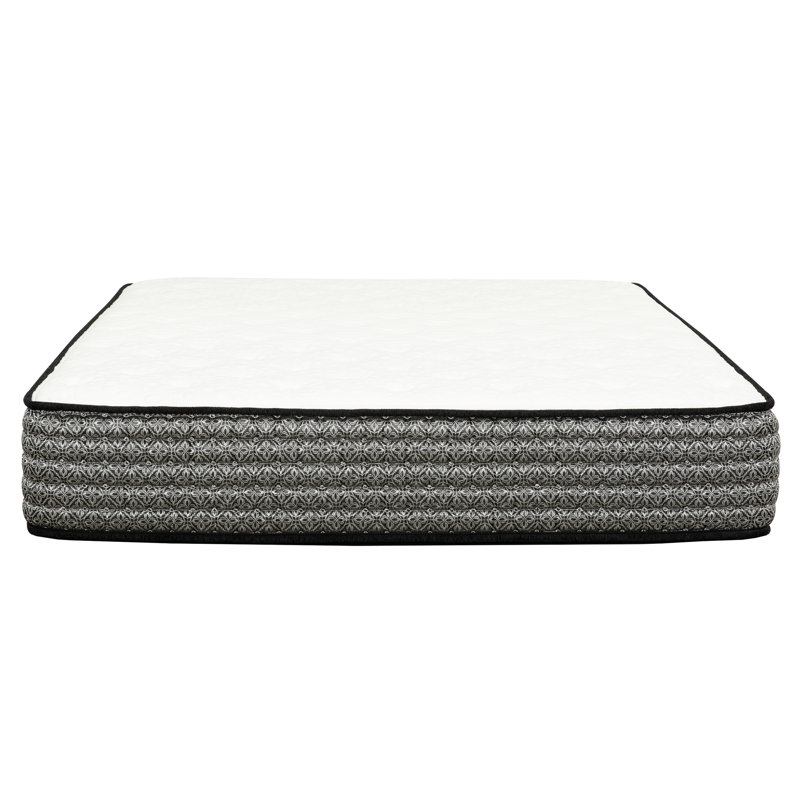 Matelas hybride à ressorts ensachés de qualité supérieure, matelas en mousse viscoélastique imprégnée de gel, blanc / gris