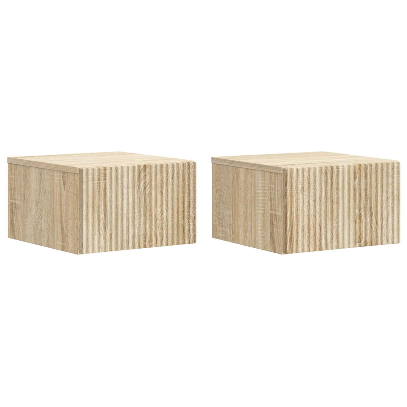 33cm W Manufactured Wood Bedside Table, Sonoma Oak