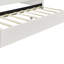 Lit de jour double avec couchette en velours blanc - Revêtement en velours, pieds robustes, revêtement d'appoint fonctionnel pour le salon et apparence élégante escamotable, fabrication stable, solution de couchage polyvalente-36649193