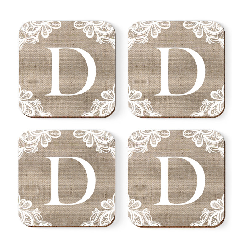 Sous-verres Café à monogramme, D