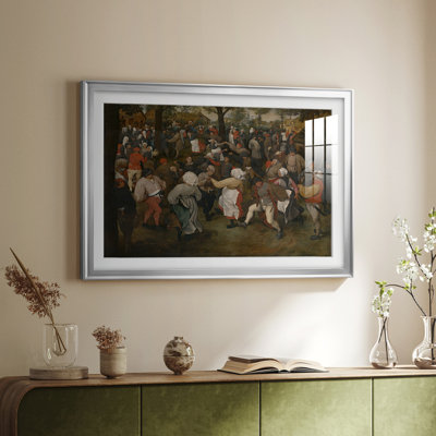 La danse paysanne (Duplicate of PNB.jPG) - Pierre Bruegel l'Ancien - reproduction encadrée avec passe-partout et verre - c. 1569