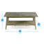 Table basse en bois massif avec rangement Shreffler