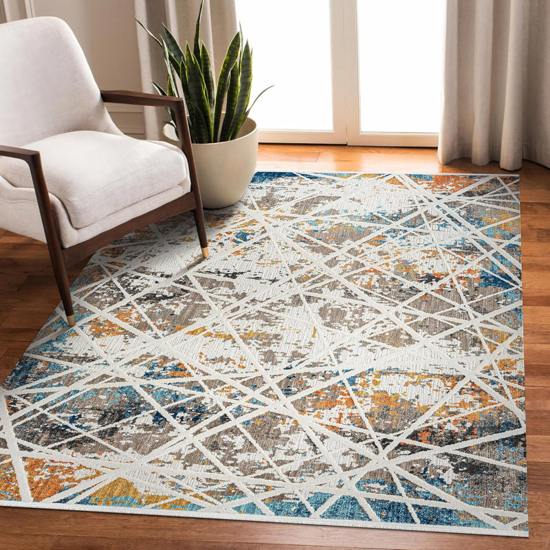 Ultra Soft Area Rugs Low Pile Rug Bedroom Carpet Non Slip Floor Mat Indoor Hallway Carpets HLOO6, Rectangle 120 x 180 cm