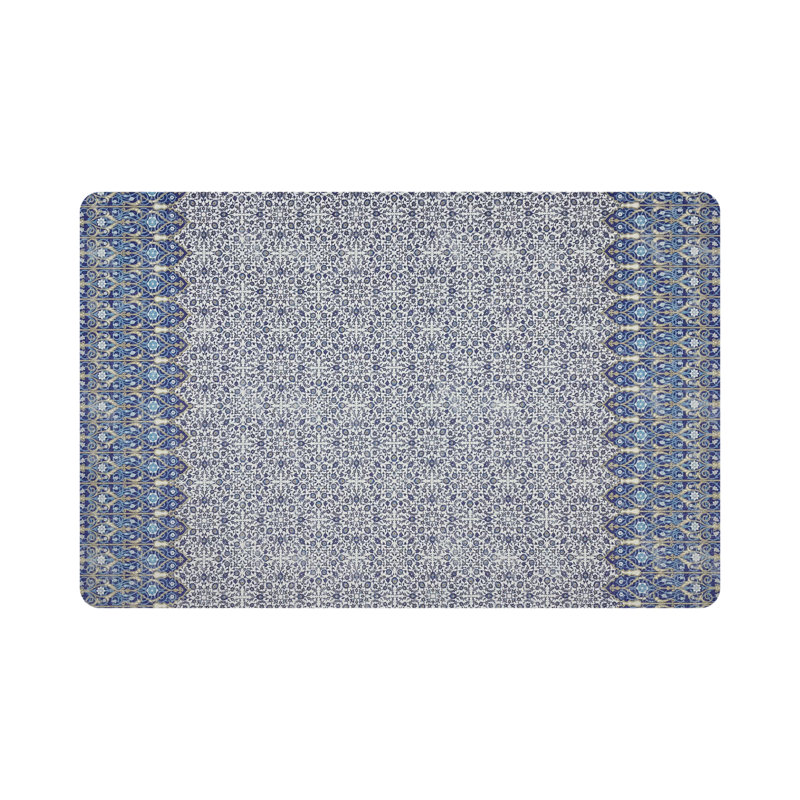 Iznik Pebbles 17.5" Vinyl Placemat, Blue