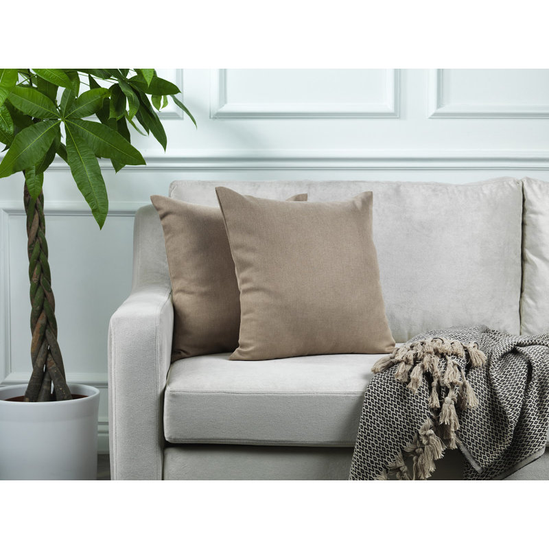 Housses de coussin rectangulaires en lin uni, Orge
