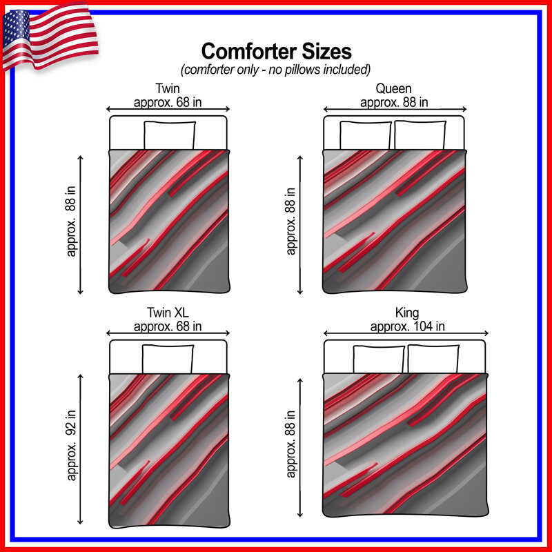 Gray Lines Comforter, King