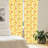 Yellow and White Butterfly Pattern with Swirls Romantic Animals of Spring, Lightweight Window Treatment Living Room Bedroom Decor Earth Semi-Sheer Rod Pocket Curtain Panels-45086004