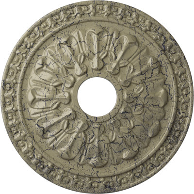 Médaillon de plafond Endurathane, diamètre extérieur de 18 po x P 3 1/2 po x P 1 3/8 po (convient aux auvents jusqu'à 3 1/2 po), finition hamamélis peinte à la main