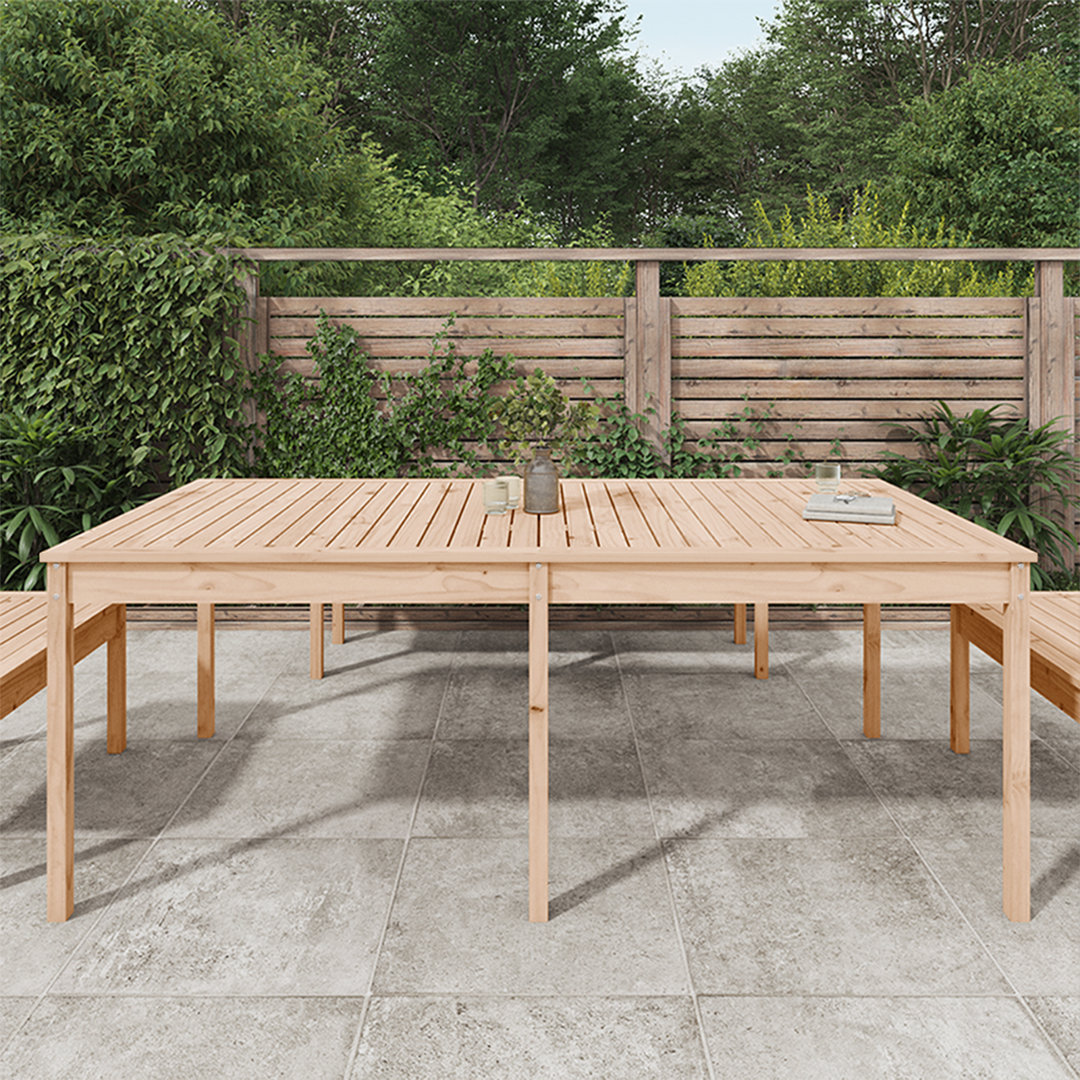 Josephville Rectangular Pine Outdoor Dining Table , cm W cm D