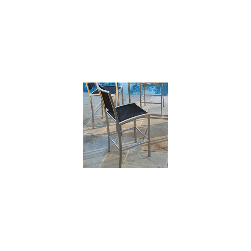 Tiburon Outdoor Bar Stool, Black, No