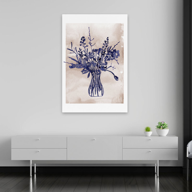 Preppy and Contemporary Beautiful Bouquet II, aquarelle, H 60 po x l 40 po