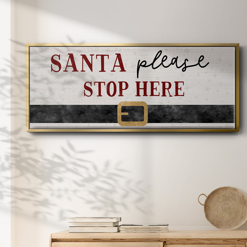 Santa Stop - toile encadrée