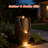 Wooden Barrel Style Outdoor Water Fountain With Led Lights, Resin Rustic Garden Waterfall Decor For Patio Porch Yard, Brown Gray-197402682