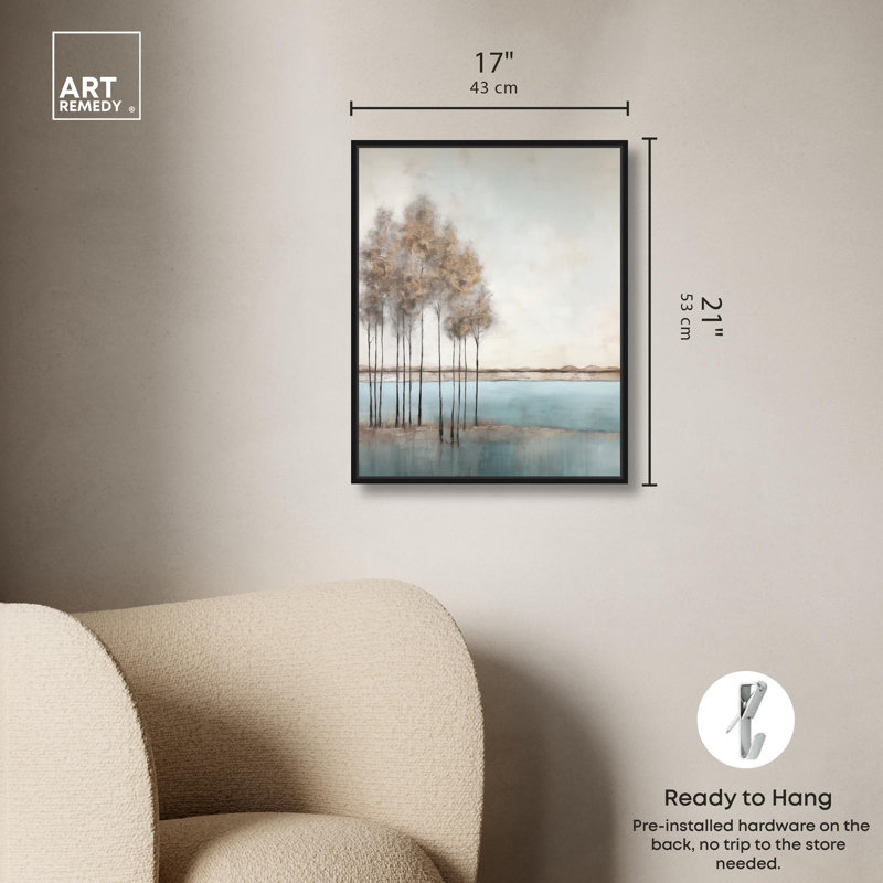 Toile fading , H 21 po x l 17 po, Cadre flottant noir