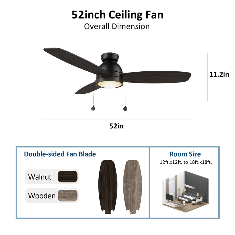Leoben 52'' Ceiling Fan with LED Lights
