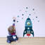 Blast Off Space Rocket Wall Sticker-1098981086-1098981087