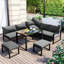 Bardhyle 7 - Person Garden Lounge Set with Cushions