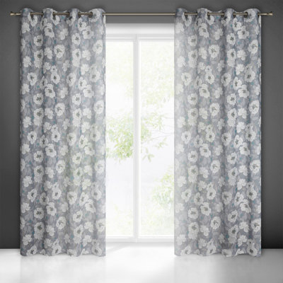 Aalena Semi Sheer Curtains Single Panel