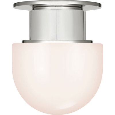 Callan Flush Mount with White Glass Dome