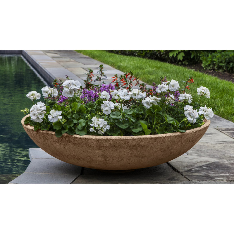 Pot à fleurs en pierre Zen, Pierre calcaire vieillie