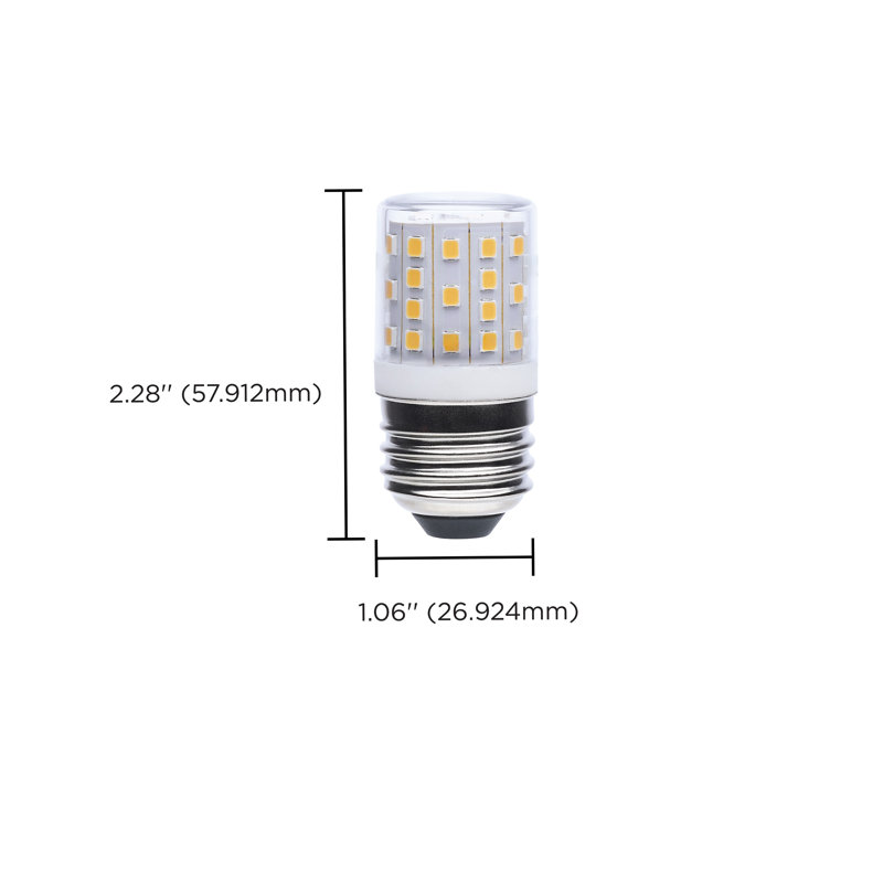 3,5 TCT DEL 5000K T14 3,5 watts - transparent - base E26 - 120 à 240 volts, 5000 kelvins