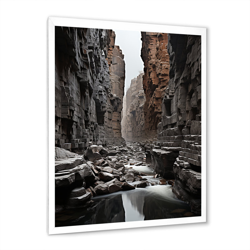 Barara Canyon Eroded Beauty II sur impression sur toile, Cadre photo blanc, H 40 po x l 30 po x P 1,5 po