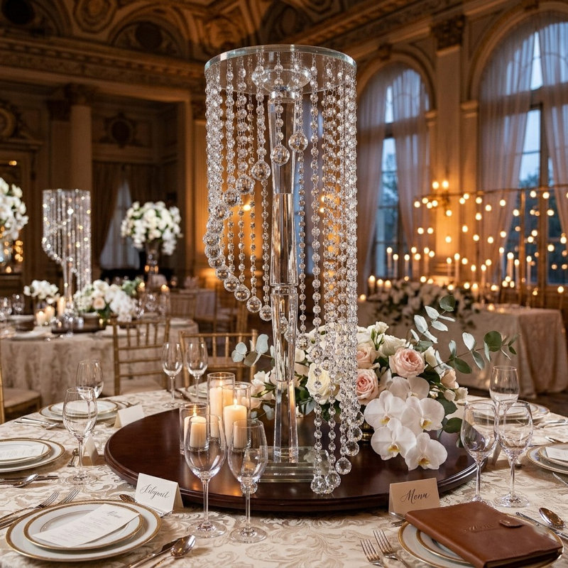 Bougeoir en cristal de verre