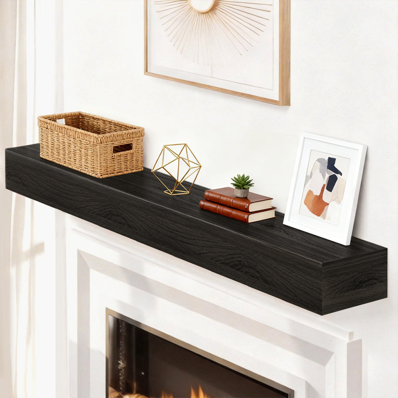 Fireplace Mantel Handmade Rustic Wood Mantel for Over Fireplace Wall Mounted Floating Mantle Shelves for Living Room Decor