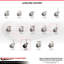 Ensemble de 4 roulettes avec roulettes noires de 2,83 po et tiges de M16 x 2,0 mm x 24 mm