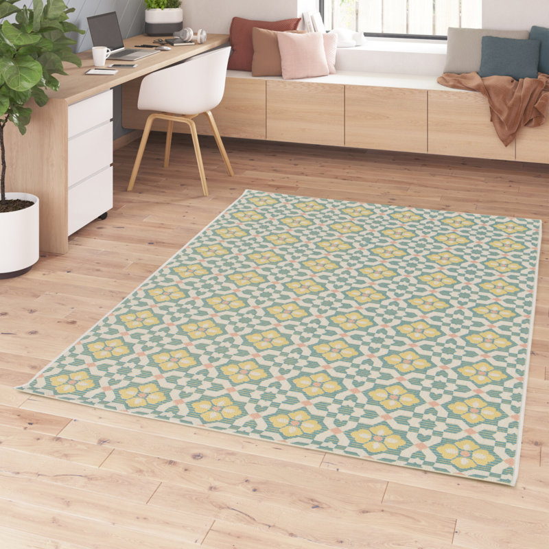 Danyar Geometric Shapes Indoor / Outdoor Area Rug, Rectangle 200 x 290cm