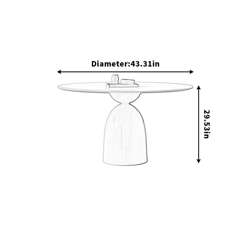 Syaire, H 29,53 po x L 43,31 po x l 43,31 po, Blanc, Noir, noir, noir, noir
