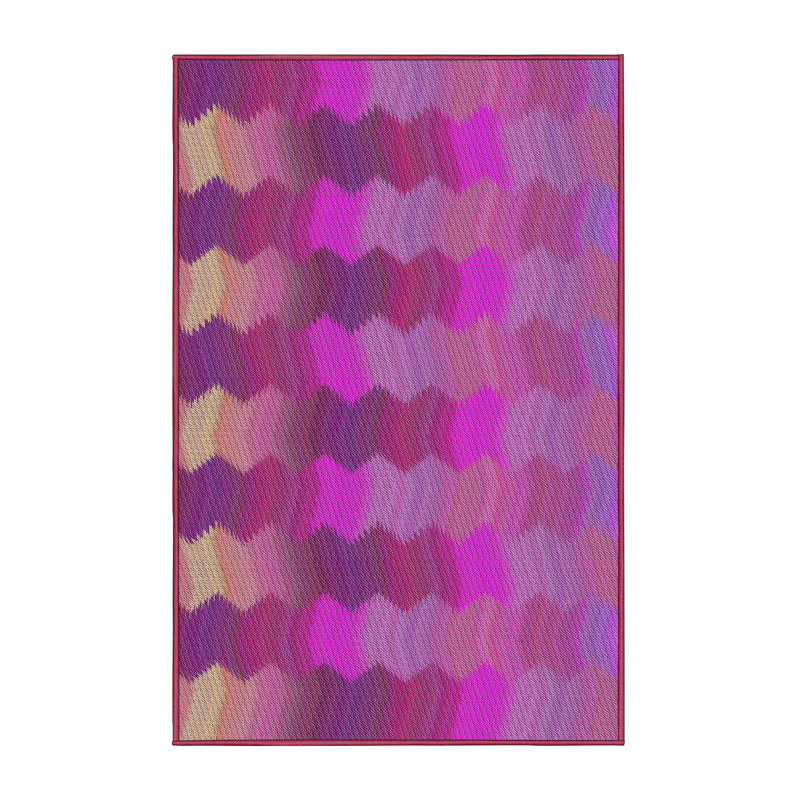 Chevron rose Tapis décoratif, Rectangle 2 pi x 5 pi
