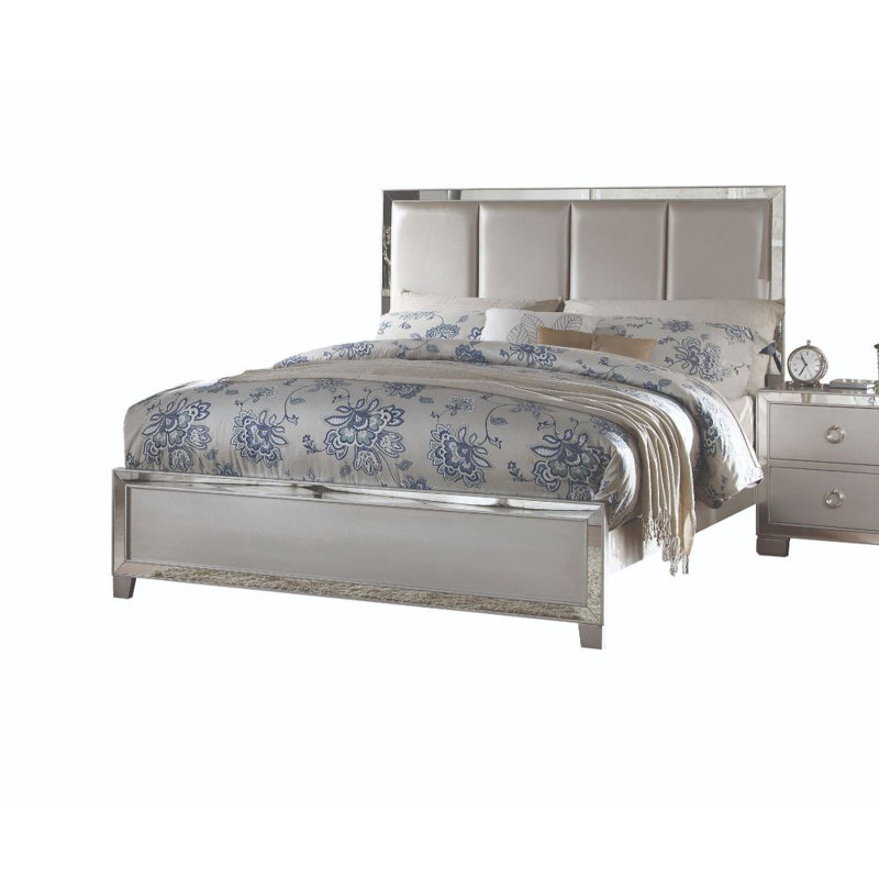 Faumont Panel Bed, Platinum, King