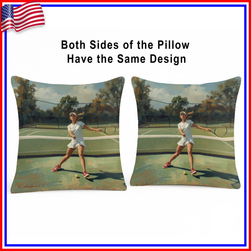 Coussins de tennis, 18 po x 18 po