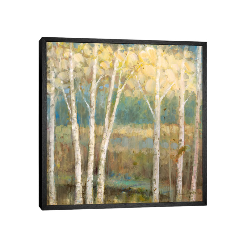 Nature's Palette II by Ruane Manning - Wrapped Canvas Painting, 45.72 cm H x 45.72 cm W, Black Floater Framed