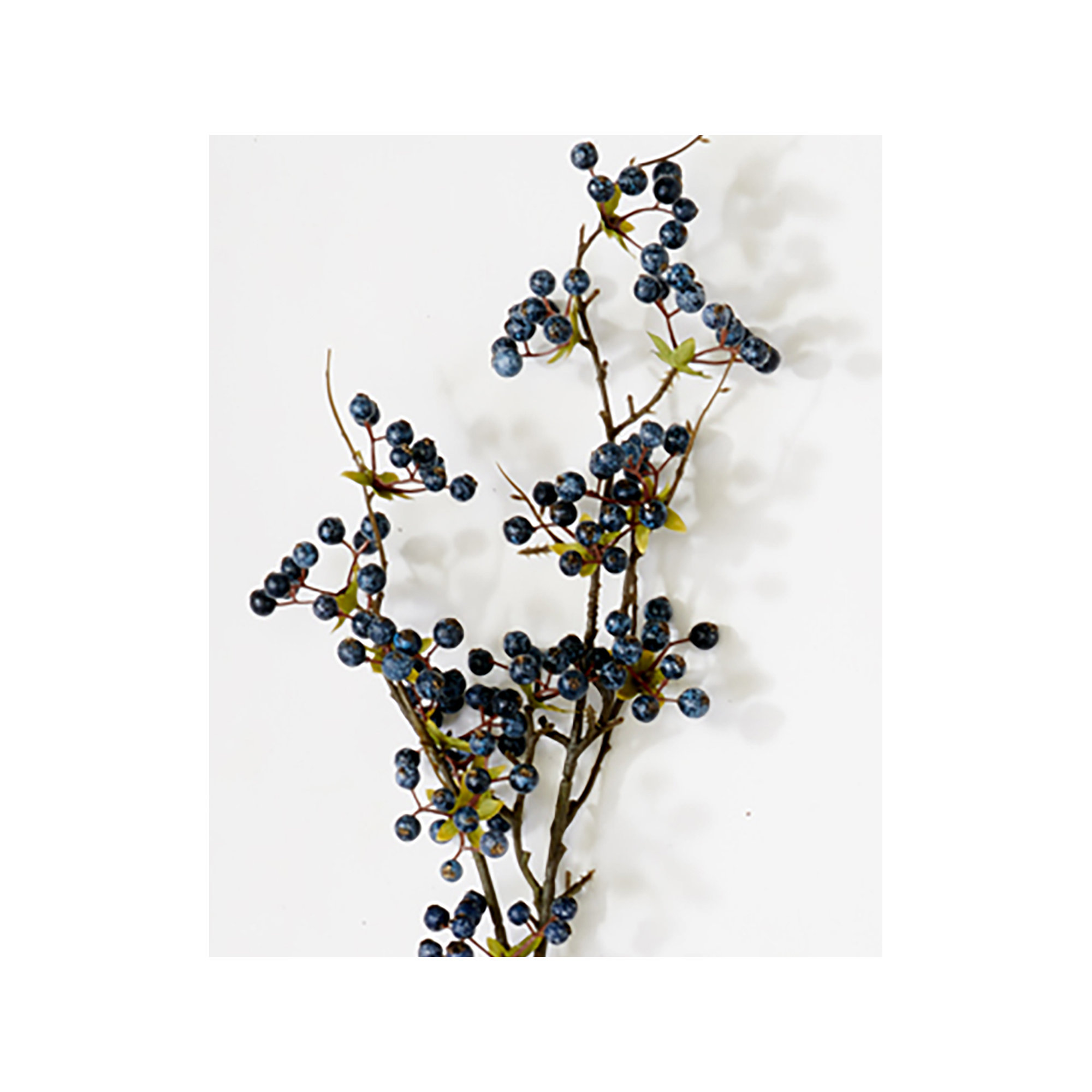 31" Artificial Blueberry Spray with Green Leaves, Set of 3