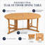 Ensemble repas d'extérieur pliable 7 pièces