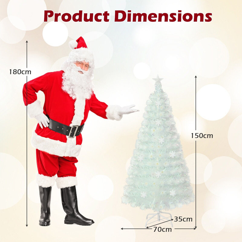 Lighted Artificial Christmas Tree, 4.9' H