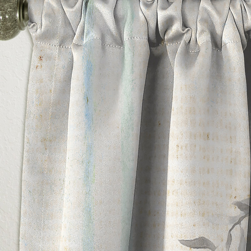 Farmhouse Florals XVIII - Abstract Farmhouse Blackout Curtain Single Panel, 52" W x 95" L