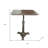 30" Brown Iron Square Pedestal End Table