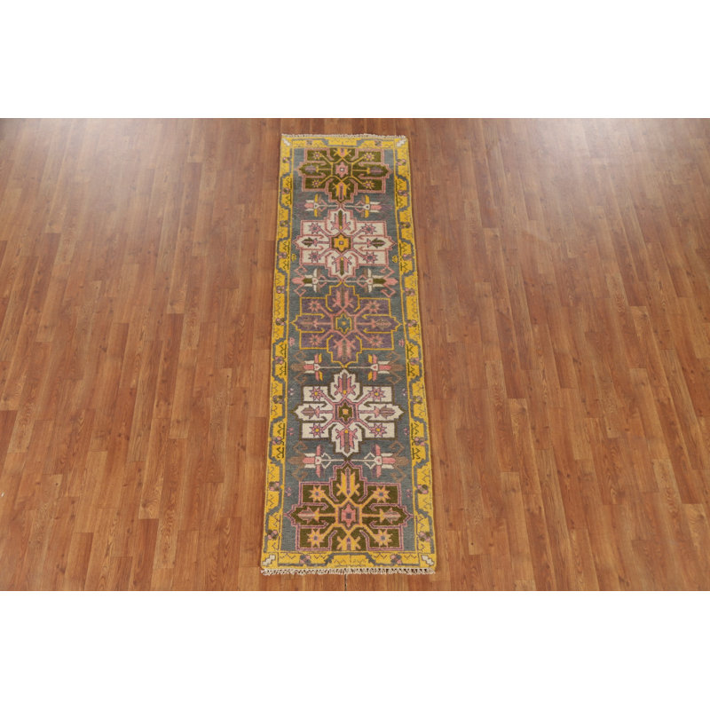 Tapis de couloir indien gris 3x8