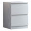 FWStyle Stipes 2 Drawer Bedside Cabinet - Matt White