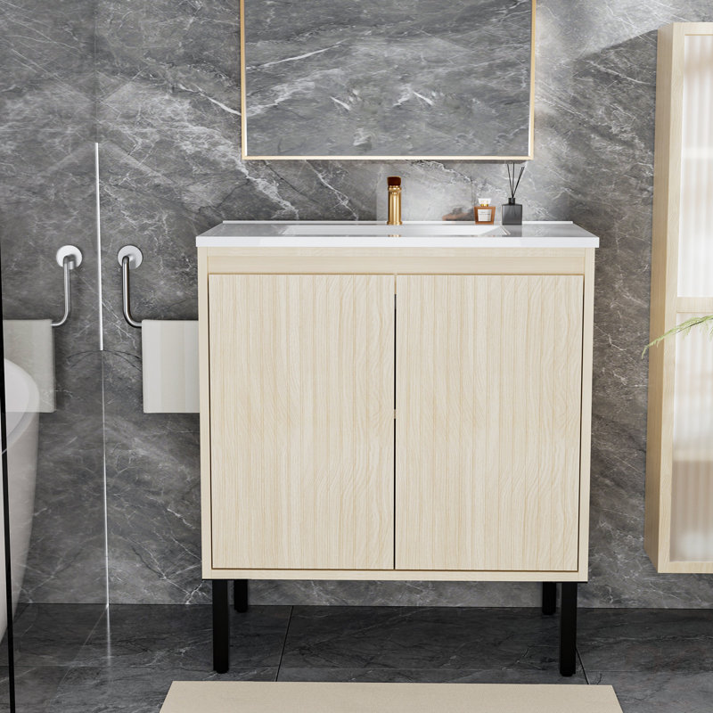 Meuble-lavabo de 30 po sans lavabo, 29", Chêne clair