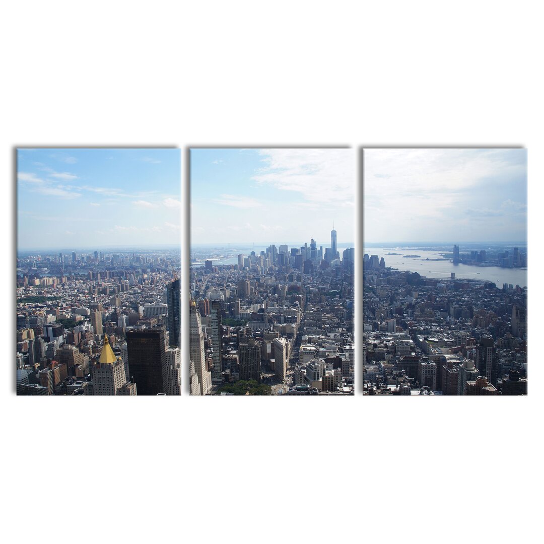 3-tlg. Leinwandbilder-Set New York City Panorama