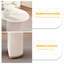 Blanc + demi-cercle en pierre frittée blanc crème + bois manufacturé avec bureau 1 tiroir-108647404-108647401