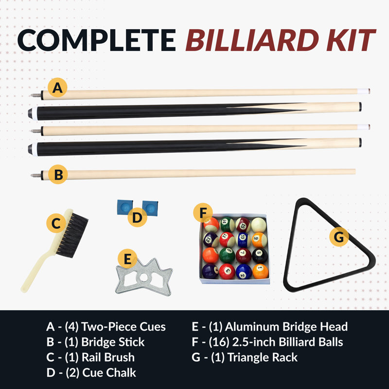 Ensemble d'accessoires pour table de billard